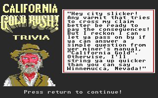 California Gold Rush! Trivia